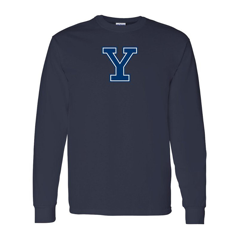 Men's Yale Bulldogs Gildan Heavy Cotton Long Sleeve T-Shirt